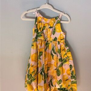 Cynthia Rowley Lemon Patterned Kids Dress